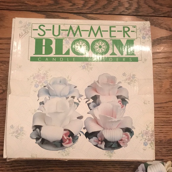 Blossom Porcelain Bisque Candle Holders - Picture 4 of 5